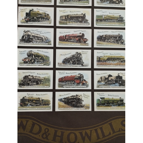 13 - Framed Wills Cigarettes Collectable Cards Railway Locomotives Taddy & Co Cigarettes