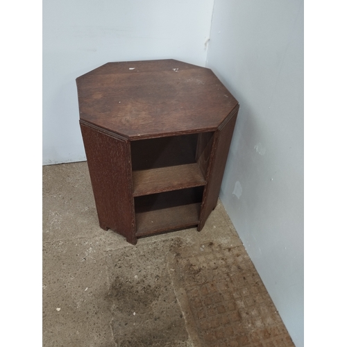 267 - 1930's Vintage Art Deco Oak Side Table