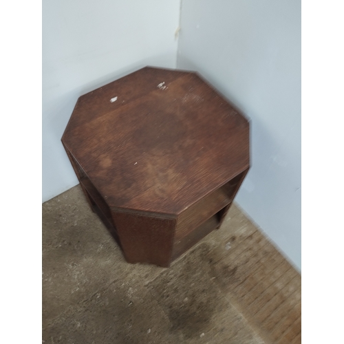 267 - 1930's Vintage Art Deco Oak Side Table