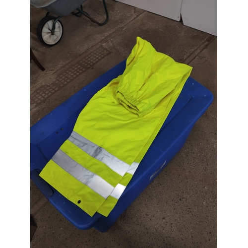 272 - Selection of High Visibility Clothing Size XL inc Traffic Jacket, x2 Body Warmers, Over Trousers, Lo... 