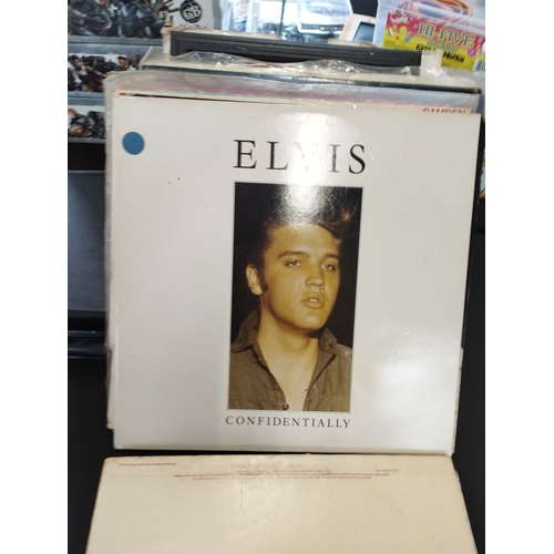 274 - Selection of Vintage Collectable Vinyl Elvis Presley Records, Framed Freddie Mercury Picture and 7