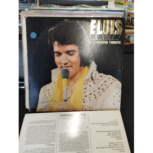 274 - Selection of Vintage Collectable Vinyl Elvis Presley Records, Framed Freddie Mercury Picture and 7