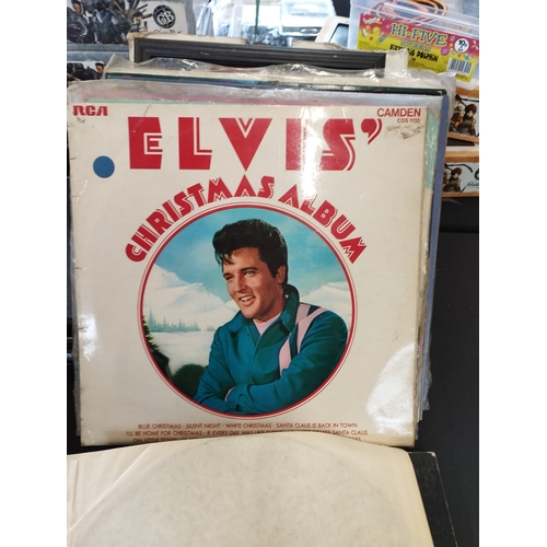 274 - Selection of Vintage Collectable Vinyl Elvis Presley Records, Framed Freddie Mercury Picture and 7