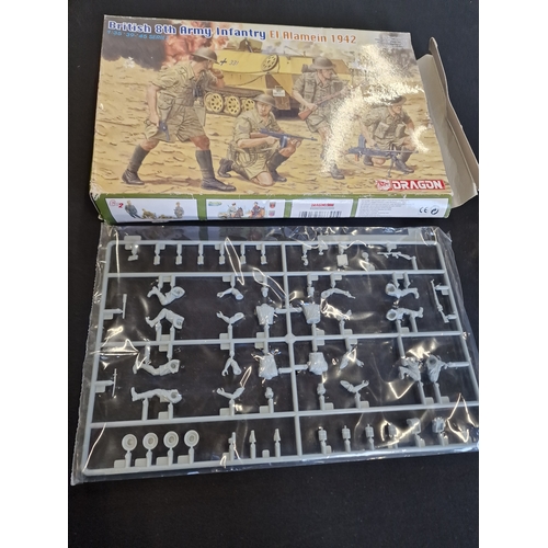 283 - Dragon 1:35 scale British 8th Army Infantry 1942 no. 6390 - sealed box and 7.5cm Pak 40 Late Type w/... 