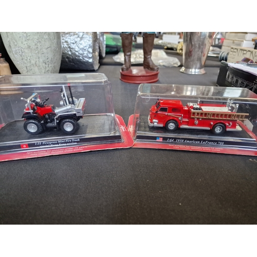 301 - DelPrado 1:64 American La France 700 fire truck and 1:32 fire express Mini fire truck special Hong K... 