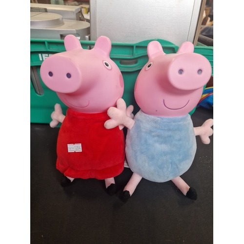 319 - Talking and light up Pepper Pig and George - working and in the night garden figures