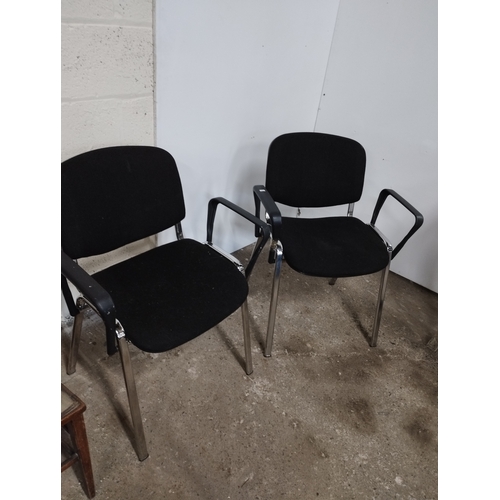 322 - 2 Stackable Office Chairs