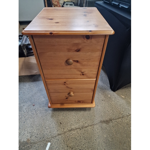 342 - Two drawer pine cabinet