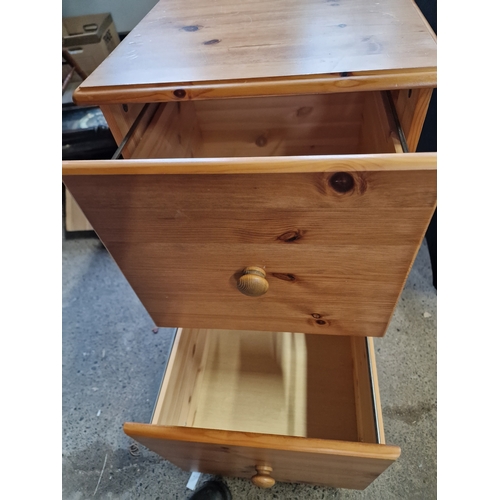 342 - Two drawer pine cabinet