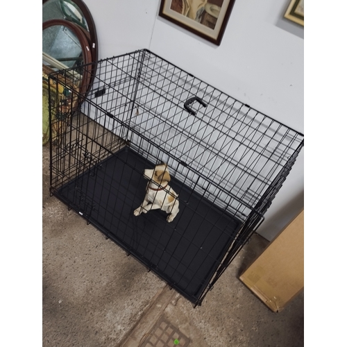 313 - Foldable Dog Cage. Approx. 90x60x70cm. (Doggo not included)