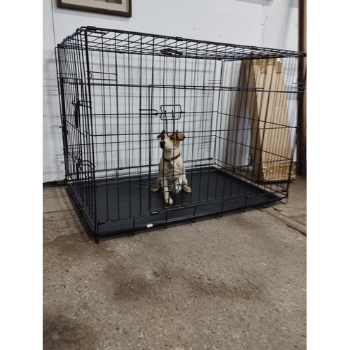 313 - Foldable Dog Cage. Approx. 90x60x70cm. (Doggo not included)