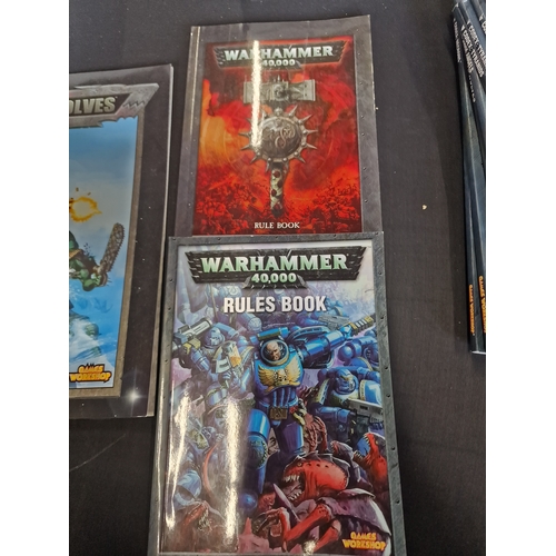 366 - WarHammer Codex Craft works Eldar, Space Wolves Space Marines, 40k rule book and 40k The rule sectio... 