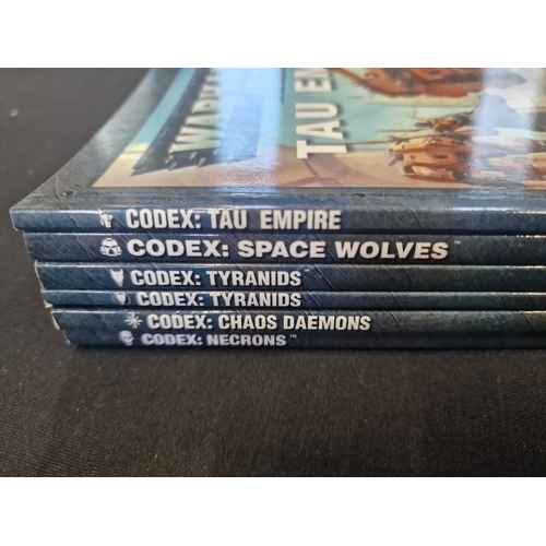 370 - A of six bundle of WarHammer 40k supplements including Tyranids, Chaos Demons, Necrons, Tau Empire, ... 