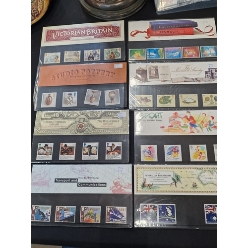 40 - A bundle of 35 packs of stamps.  Dates range 1985 to 1988, larger packs range from 165 to 197