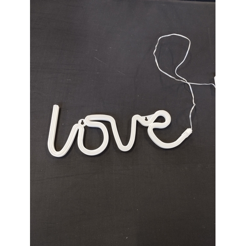 6 - Battery Operated Light Up Led LOVE Sign Approx. 34cm Long