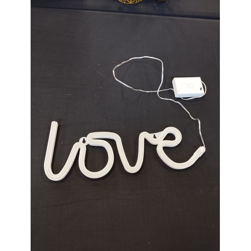 6 - Battery Operated Light Up Led LOVE Sign Approx. 34cm Long