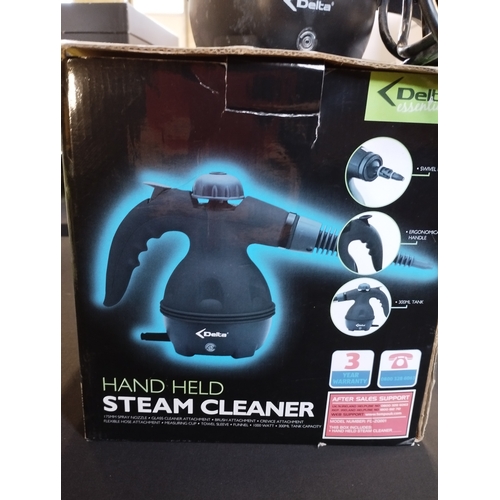 43 - Hand Held 1000w Steam Cleaner 300ml Tank with Accessories in Box