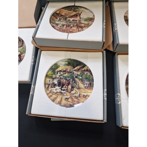 64 - A collection of 10 wedgewood collectable plates.  The Country Days Collection