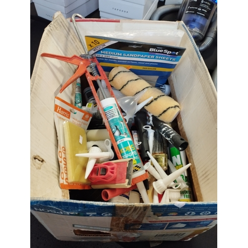 96 - Lot of Decorating Tools & Sundries inc Paintbrushes, Rollers, Sandpaper and Silicones/Fillers