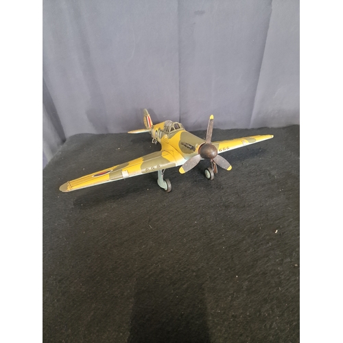 102 - Vintage metal Hurricane plane