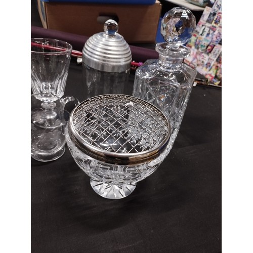 118 - Selection of Vintage Glassware including Lead Crystal, decanters, vases etc