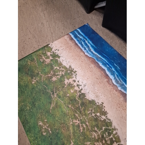 122 - Rubber foam Pitch gaming mat 6x4ft approximately beach landscape from Deep Vit Studio