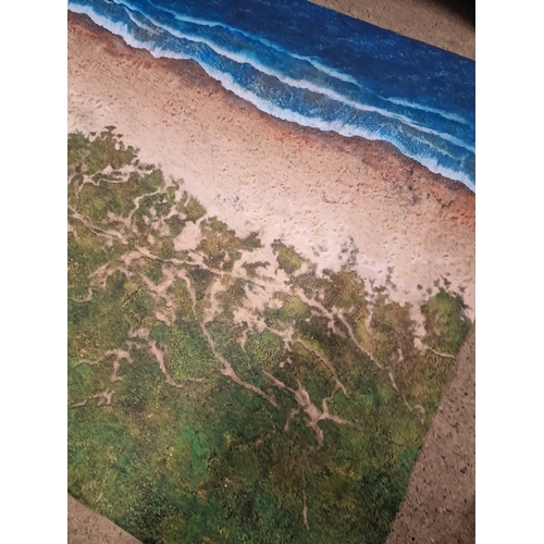 122 - Rubber foam Pitch gaming mat 6x4ft approximately beach landscape from Deep Vit Studio