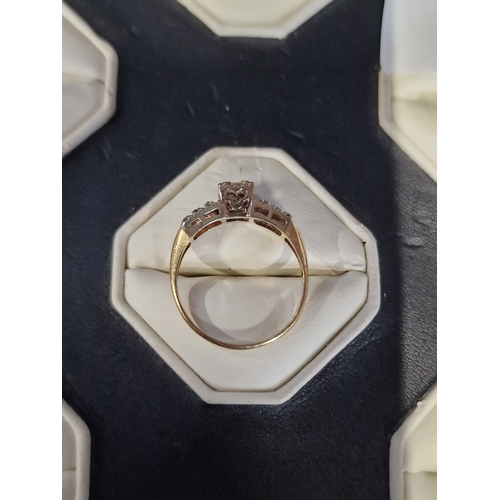 135 - 18ct gold Diamond ring size N weight approximately 2.59g