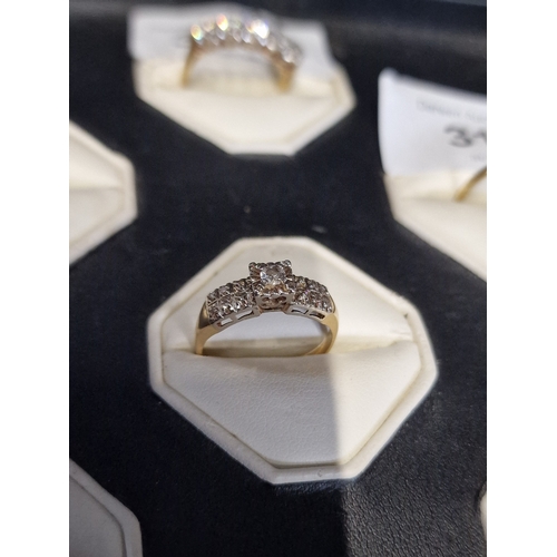 135 - 18ct gold Diamond ring size N weight approximately 2.59g