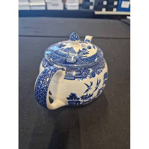 156 - Johnson Brothers (Bros) England Willow pattern Tea Pot.