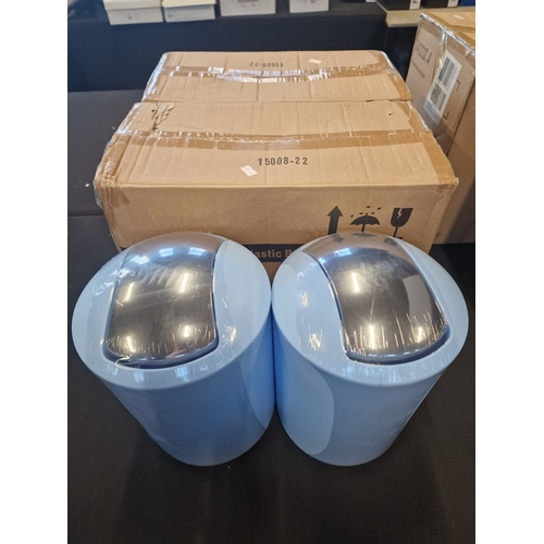 170 - 6 brand new Tesco plastic bins in Blue