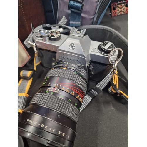 1 - Pantex Spotmatic II includes, body, 1:35 f=28-80mm lense, wide angel hood, original case and hard br... 