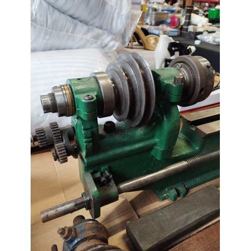 113 - Vintage Myford Metal Lathe with Motor and Accessories/Tools