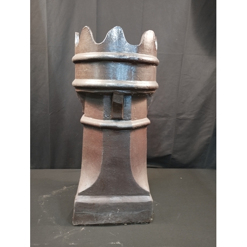 2 - Antique Crown Top Chimney Pot. Approx. 75cm Tall