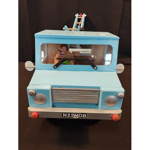 7 - Hand Made Wooden Toy Recovery Truck and Tractor Trailer. Total Length Recovery Truck Approx 60cm, Tr... 