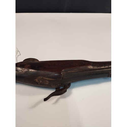 25 - Antique Octagon Barrel BP Percussion Rifle. Army Issue c1840-1880. With Issue Number to Stock