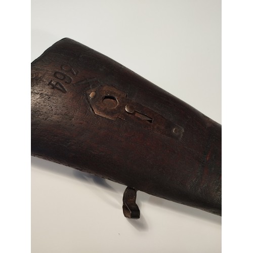 25 - Antique Octagon Barrel BP Percussion Rifle. Army Issue c1840-1880. With Issue Number to Stock