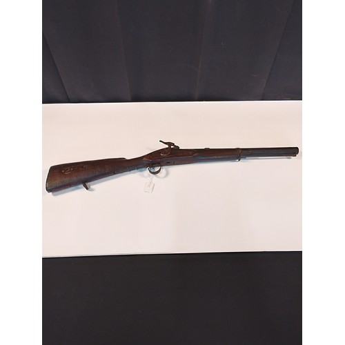 25 - Antique Octagon Barrel BP Percussion Rifle. Army Issue c1840-1880. With Issue Number to Stock