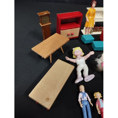 30 - Selection of Vintage Dolls and Dolls House Furniture. Some 1970's