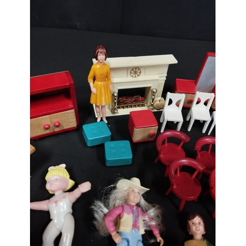 30 - Selection of Vintage Dolls and Dolls House Furniture. Some 1970's