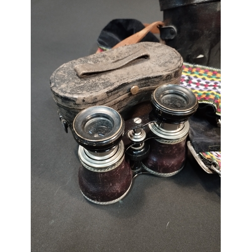 32 - Selection of Vintage Binoculars and Cameras. Inc Agfa and Zenit Cameras and Bell & Howell Filmo Spor... 