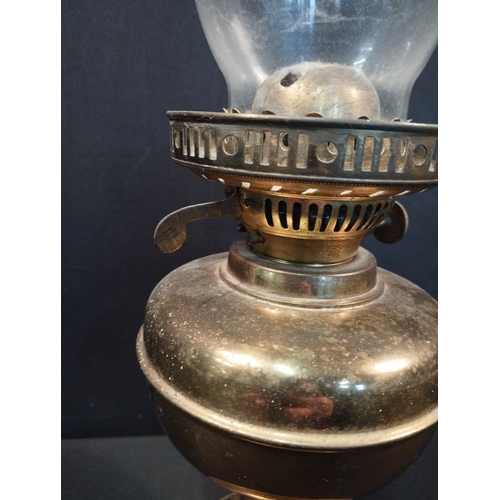 33 - Vintage Duplex Oil Lamp. Approx. 50cm High.