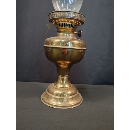 33 - Vintage Duplex Oil Lamp. Approx. 50cm High.