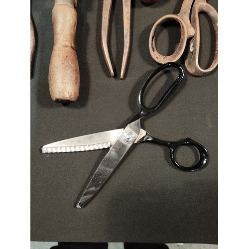 35 - Selection of Vintage Hand Tools and Tins in a Wooden Box