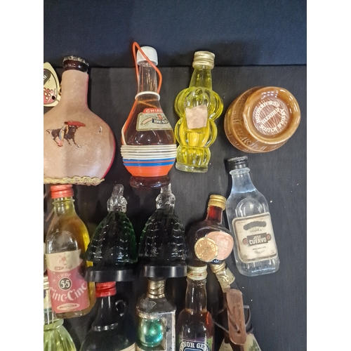 42 - A quantity of 16 alcohol miniatures includes Brandy, Metaxa a d Tequlia