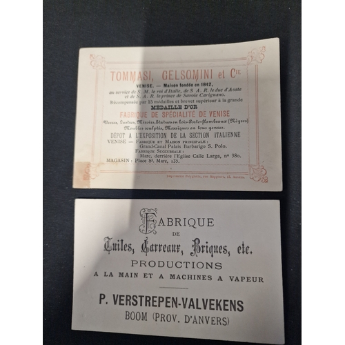 56 - A vintage collection of French and Italian trade business cards. For example, gold and metals, found... 