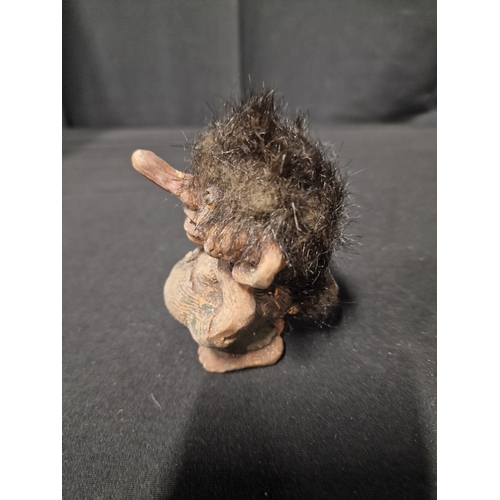 60 - Norwegian NyForm Troll Boy. Pot Belly Hand in Pocket Norway Handmade Big Nose