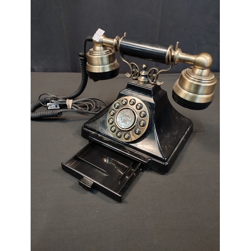 85 - Retro Style Fixed Telephone with BT Plug