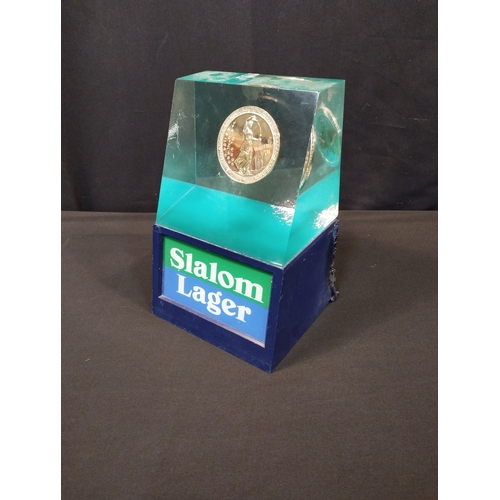 94 - Vintage Slalom Lager Bar Top Font Display