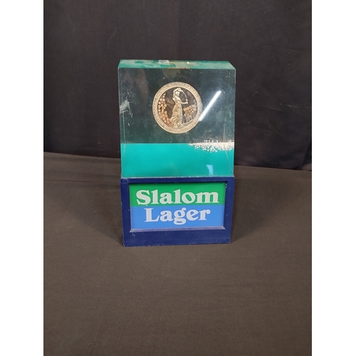 94 - Vintage Slalom Lager Bar Top Font Display